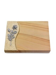 Grabtafel Woodland Wave Rose 13 (Alu)