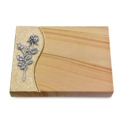 Grabtafel Woodland Wave Rose 13 (Alu)