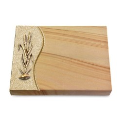Grabtafel Woodland Wave Ähren 2 (Bronze)