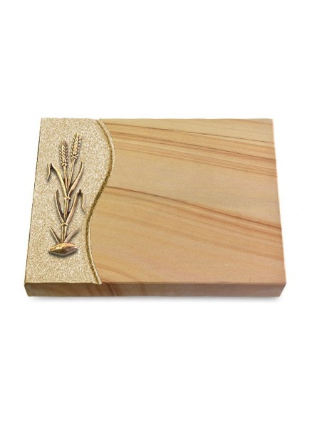 Grabtafel Woodland Wave Ähren 2 (Bronze)