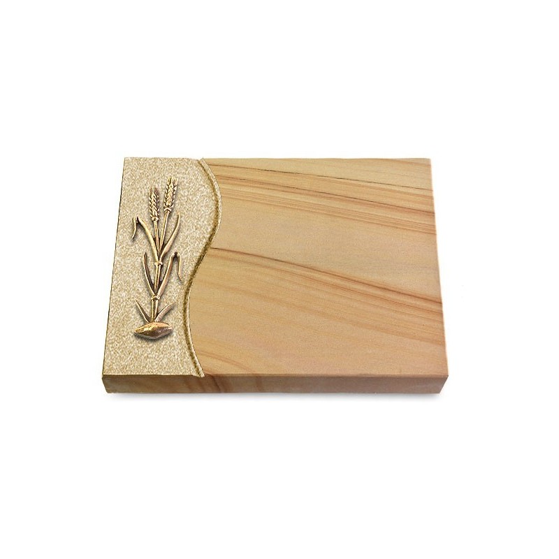 Grabtafel Woodland Wave Ähren 2 (Bronze)