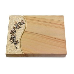 Grabtafel Woodland Wave Efeu (Bronze)