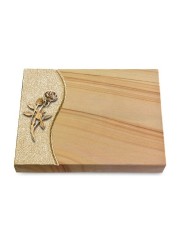 Grabtafel Woodland Wave Rose 6 (Bronze)