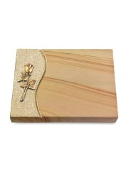 Grabtafel Woodland Wave Rose 8 (Bronze)