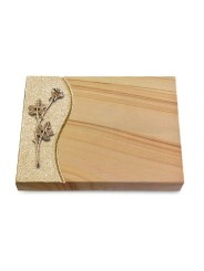 Grabtafel Woodland Wave Rose 9 (Bronze)