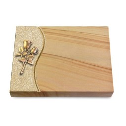 Grabtafel Woodland Wave Rose 11 (Bronze)