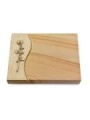 Grabtafel Woodland Wave Rose 12 (Bronze)