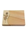 Grabtafel Woodland Wave Rose 13 (Bronze)
