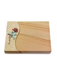 Grabtafel Woodland Wave Rose 2 (Color)