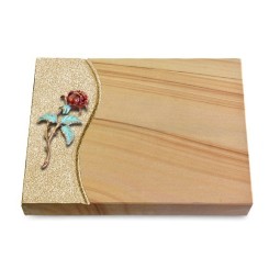 Grabtafel Woodland Wave Rose 2 (Color)