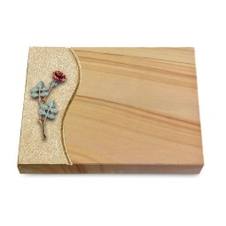 Grabtafel Woodland Wave Rose 4 (Color)