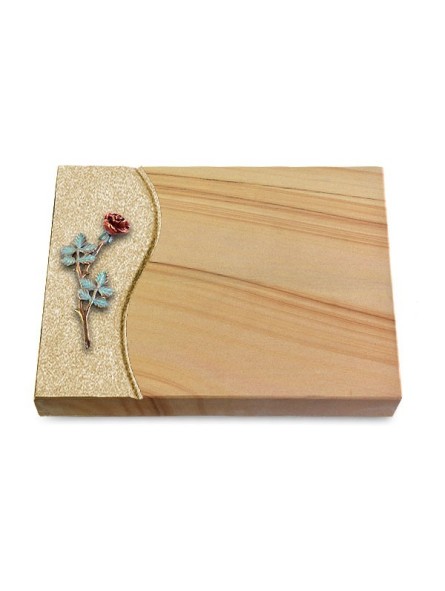 Grabtafel Woodland Wave Rose 4 (Color)