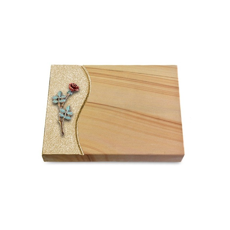 Grabtafel Woodland Wave Rose 4 (Color)