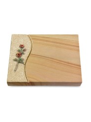 Grabtafel Woodland Wave Rose 6 (Color)
