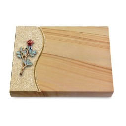 Grabtafel Woodland Wave Rose 7 (Color)