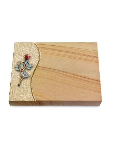 Grabtafel Woodland Wave Rose 7 (Color)