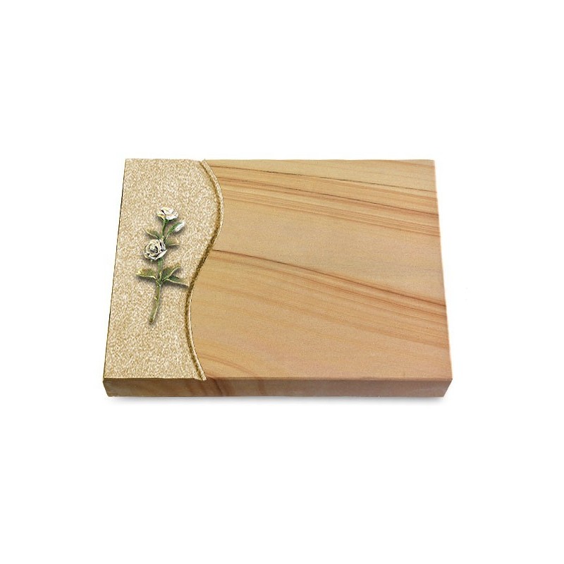Grabtafel Woodland Wave Rose 8 (Color)