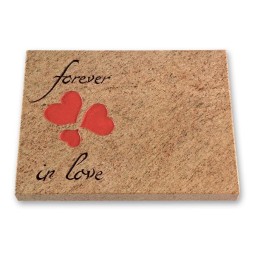 Grabtafel - Motiv Forever in Love
