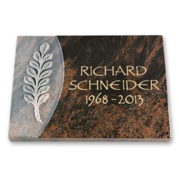 Grabtafel - Motiv Zweig erhaben