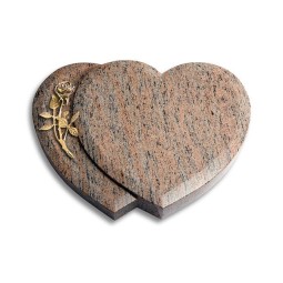 Grabstein Amoureux/Raw Silk Rose 6 (Bronze) 50x40