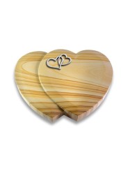 Grabstein Amoureux/Woodland Herzen (Alu) 50x40