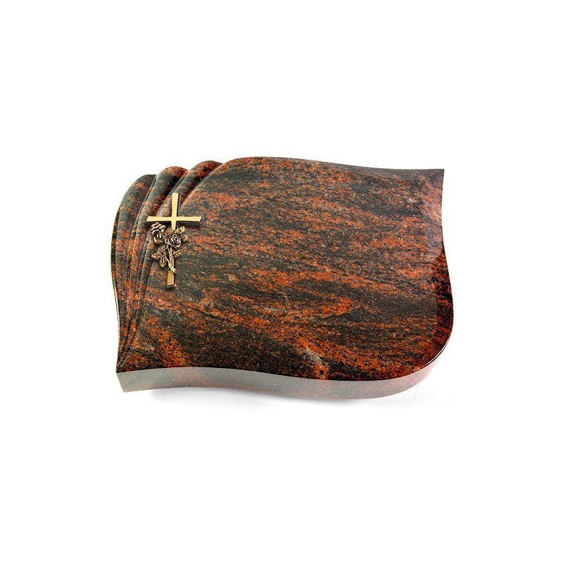 Grabstein Eterna/Aruba Kreuz/Rose (Bronze) 50x40
