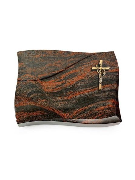Grabstein Firenze/Aruba Kreuz/Ähren (Bronze) 50x40
