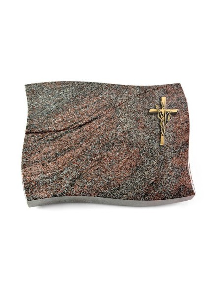 Grabstein Firenze/Paradiso Kreuz/Ähren (Bronze) 50x40