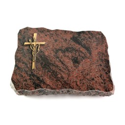 Grabplatte Aruba Pure Kreuz/Ähren (Bronze)