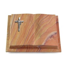 Grabbuch Livre Podest/Rainbow Kreuz/Ähren (Alu)