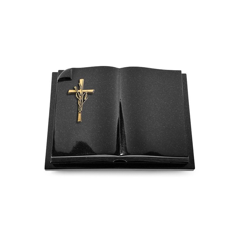 Grabbuch Livre Auris/Indisch Black Kreuz/Ähren (Bronze) 50x40