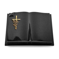 Grabbuch Livre Auris/Indisch Black Kreuz/Rosen (Bronze) 50x40