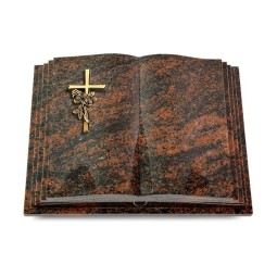 Grabbuch Livre Pagina/Aruba Kreuz/Rosen (Bronze) 50x40