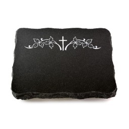 Grabplatte Indisch Black Pure Kreuz 5