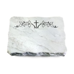 Grabplatte Omega Marmor/Pure Kreuz 5