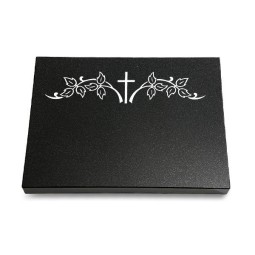 Grabtafel Indisch Black Pure Kreuz 5