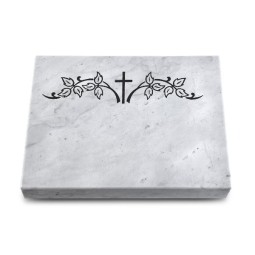 Grabtafel Omega Marmor Pure Kreuz 5