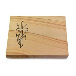 Grabtafel Woodland Pure Kreuz 4