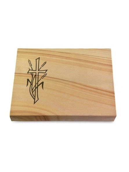 Grabtafel Woodland Pure Kreuz 4
