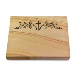 Grabtafel Woodland Pure Kreuz 5