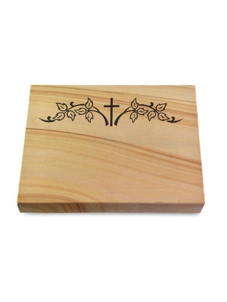 Grabtafel Woodland Pure Kreuz 5