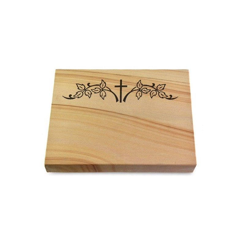 Grabtafel Woodland Pure Kreuz 5