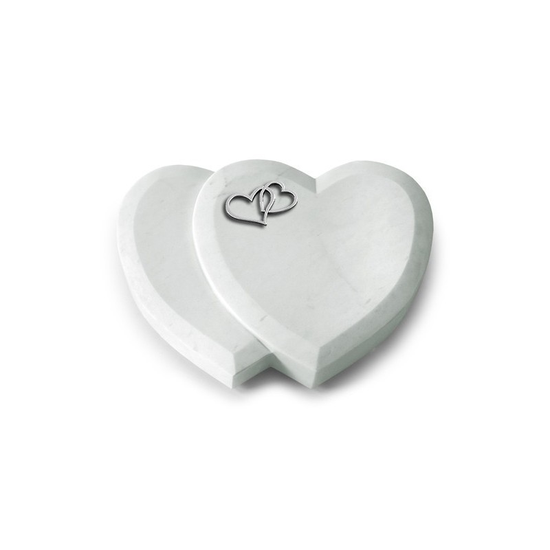 Grabstein Amoureux/Omega Marmor Herzen (Alu)