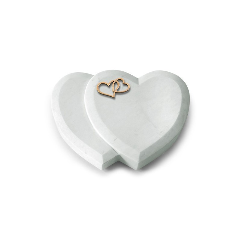 Grabstein Amoureux/Omega Marmor Herzen (Bronze)