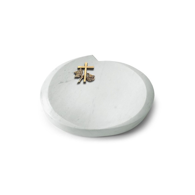 Grabstein Baroque/Omega Marmor Kreuz 1 (Bronze)