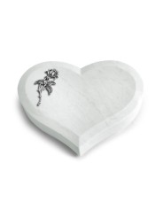 Grabstein Coeur/Omega Marmor Rose 2 (Alu)