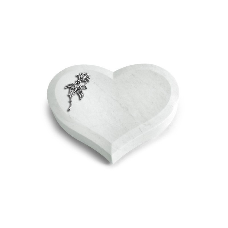 Grabstein Coeur/Omega Marmor Rose 2 (Alu)
