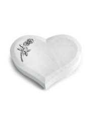Grabstein Coeur/Omega Marmor Rose 6 (Alu)
