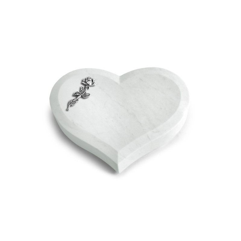 Grabstein Coeur/Omega Marmor Rose 7 (Alu)