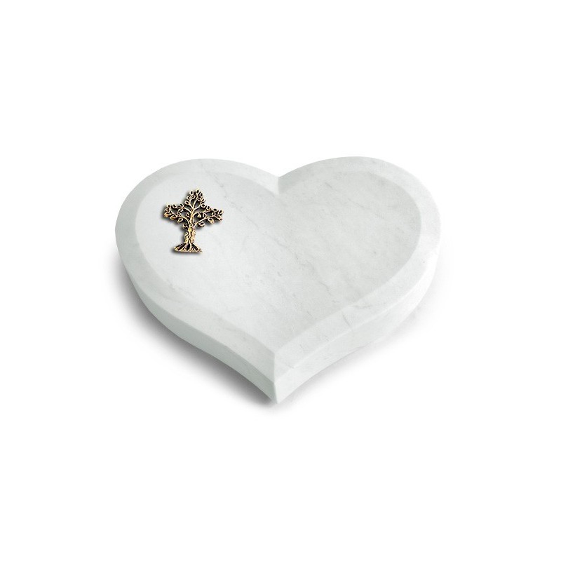Grabstein Coeur/Omega Marmor Baum 2 (Bronze)